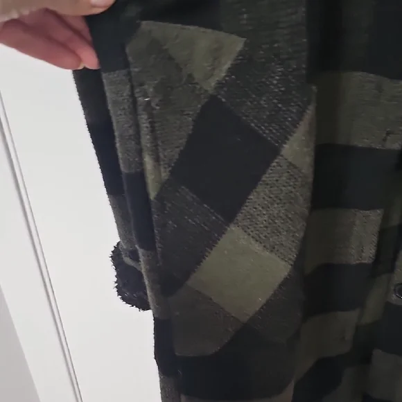 Plaid Hooded Coat with Pockets - Picture 3 of 7